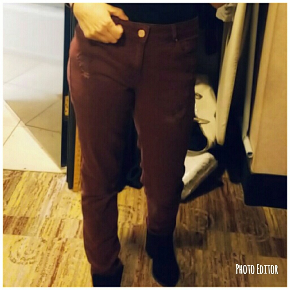 Maroon jeans